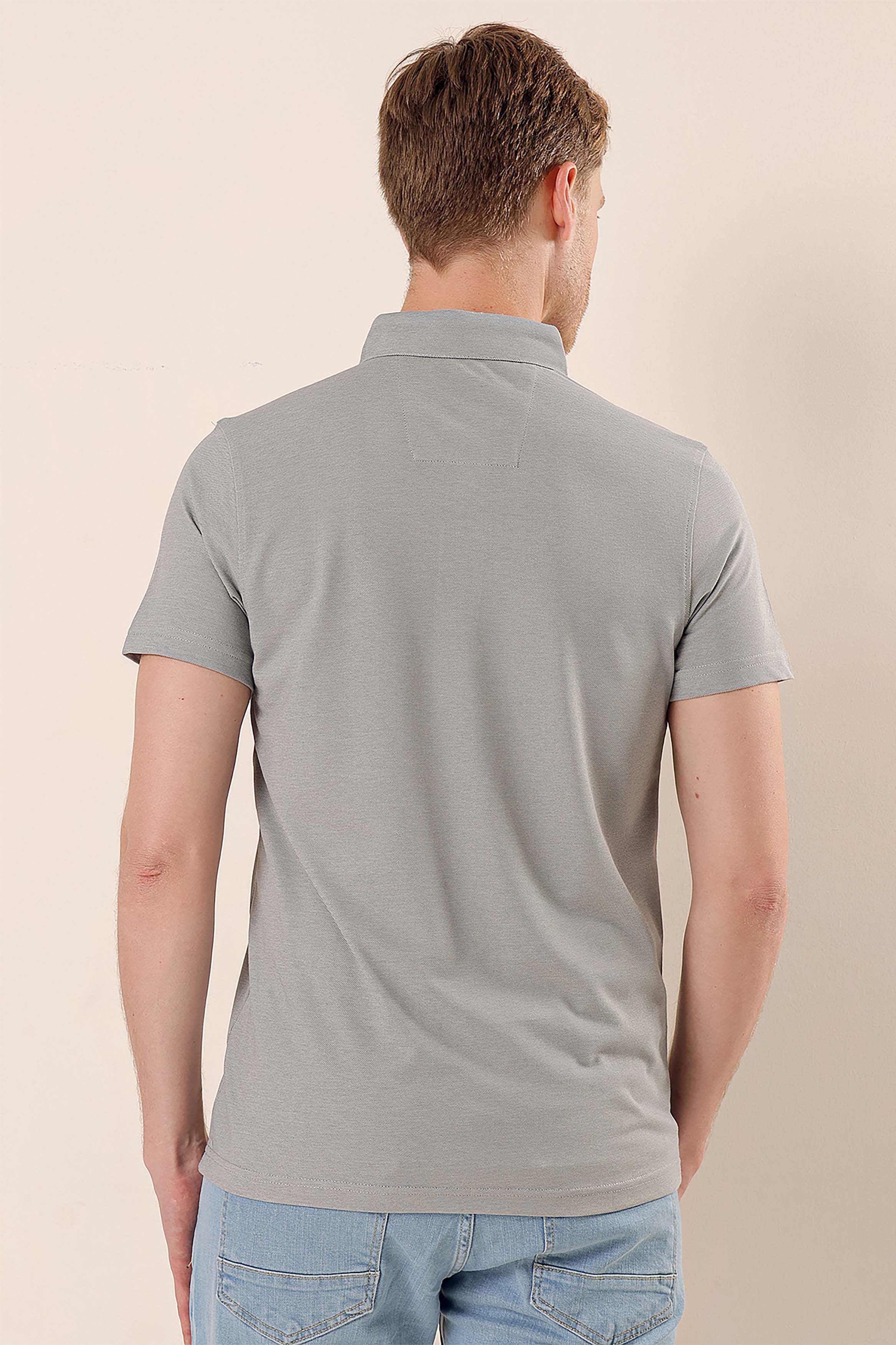 Slim-Fit Polo Shirt - Grey