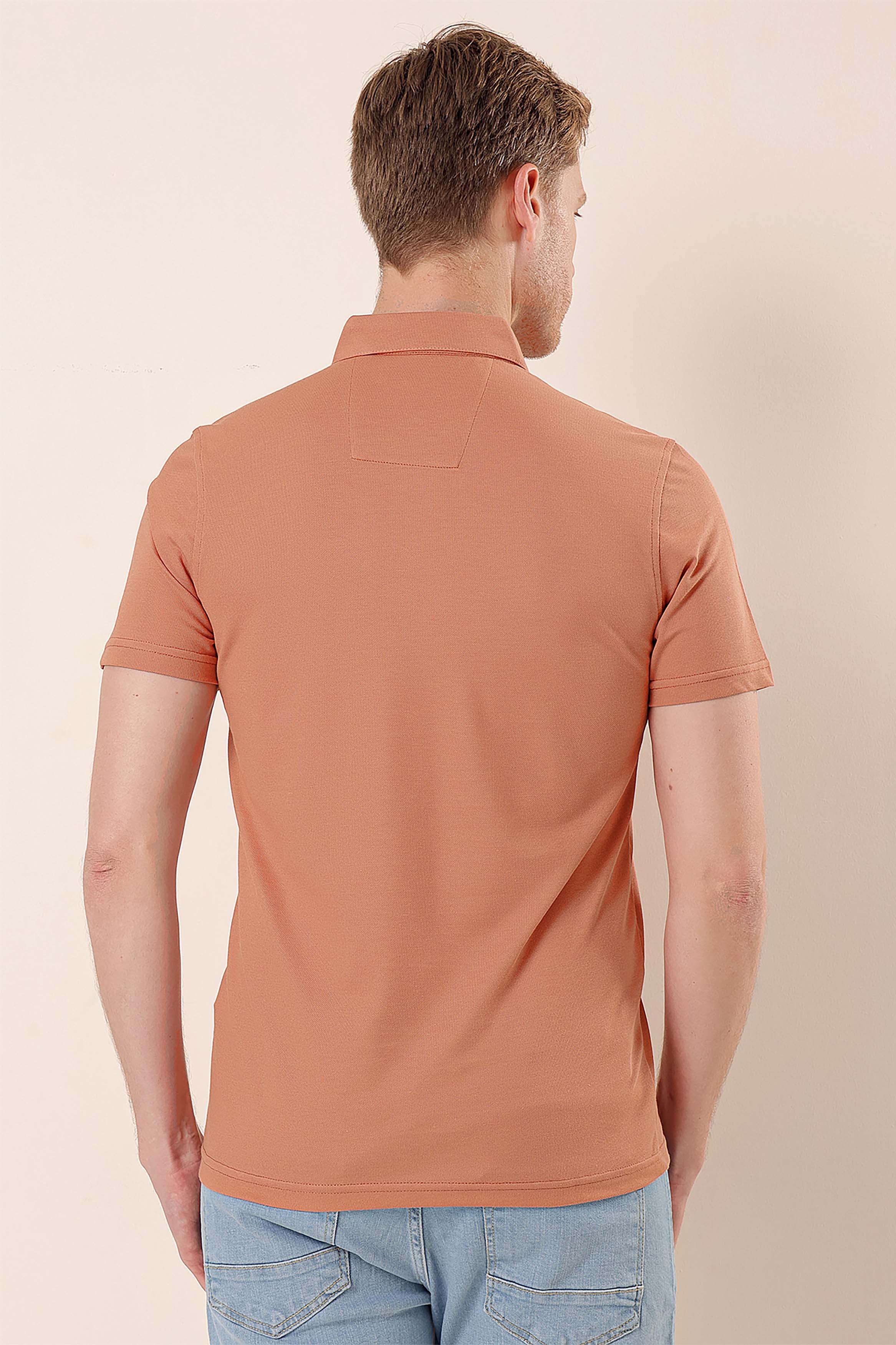 Slim-Fit Polo Shirt - Light Orange