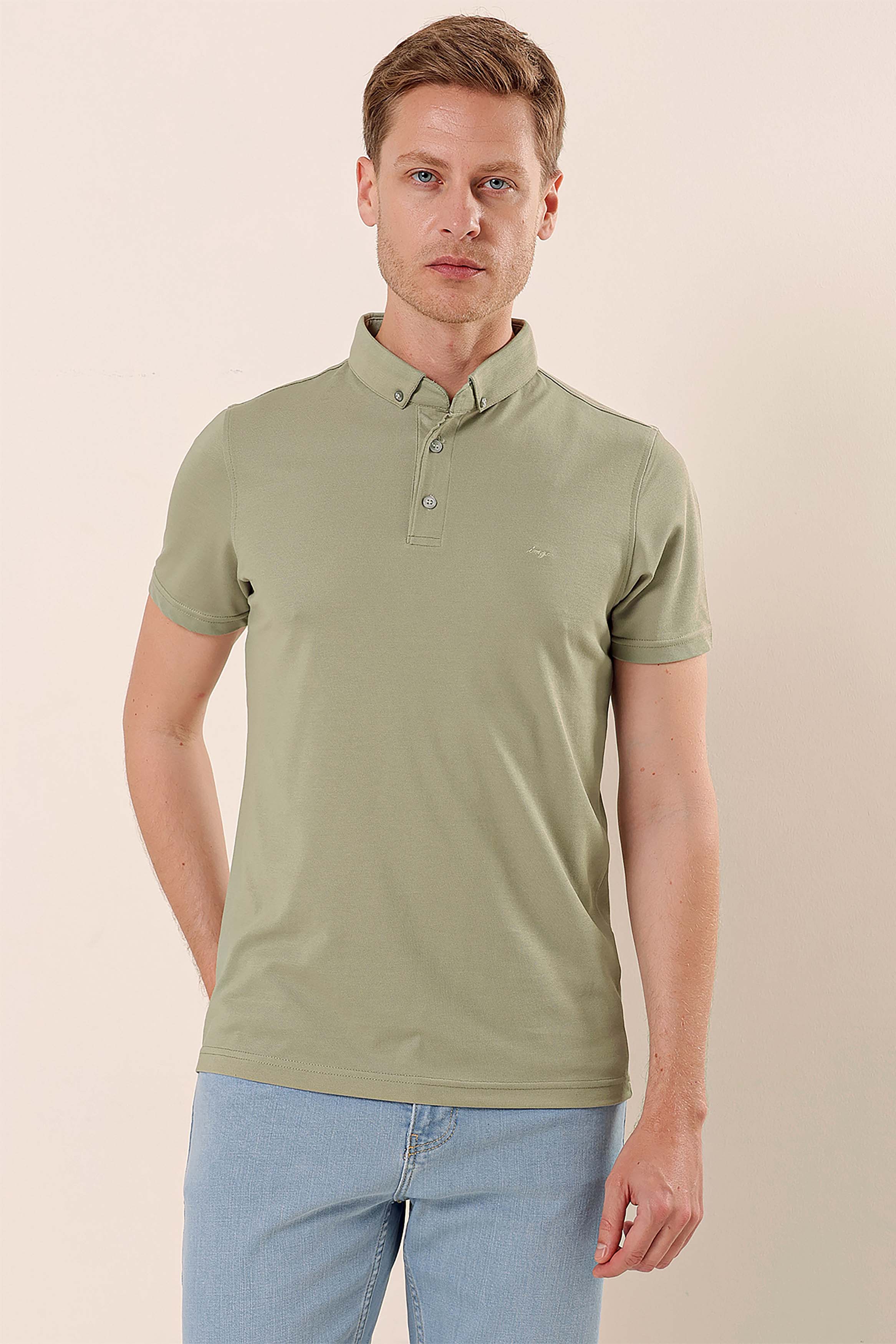 Slim-Fit Polo Shirt - Mint Green