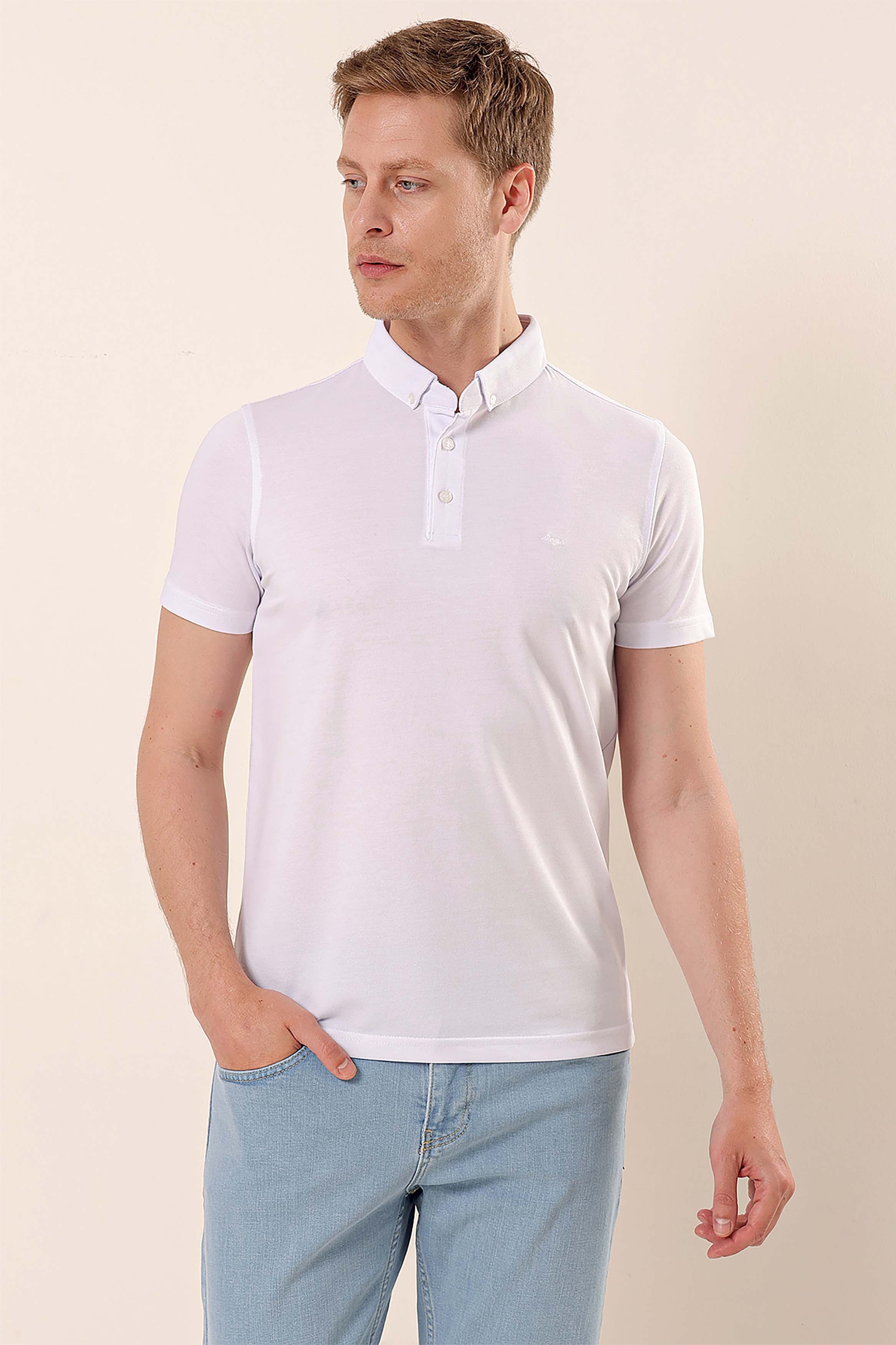 Slim-Fit Polo Shirt - White