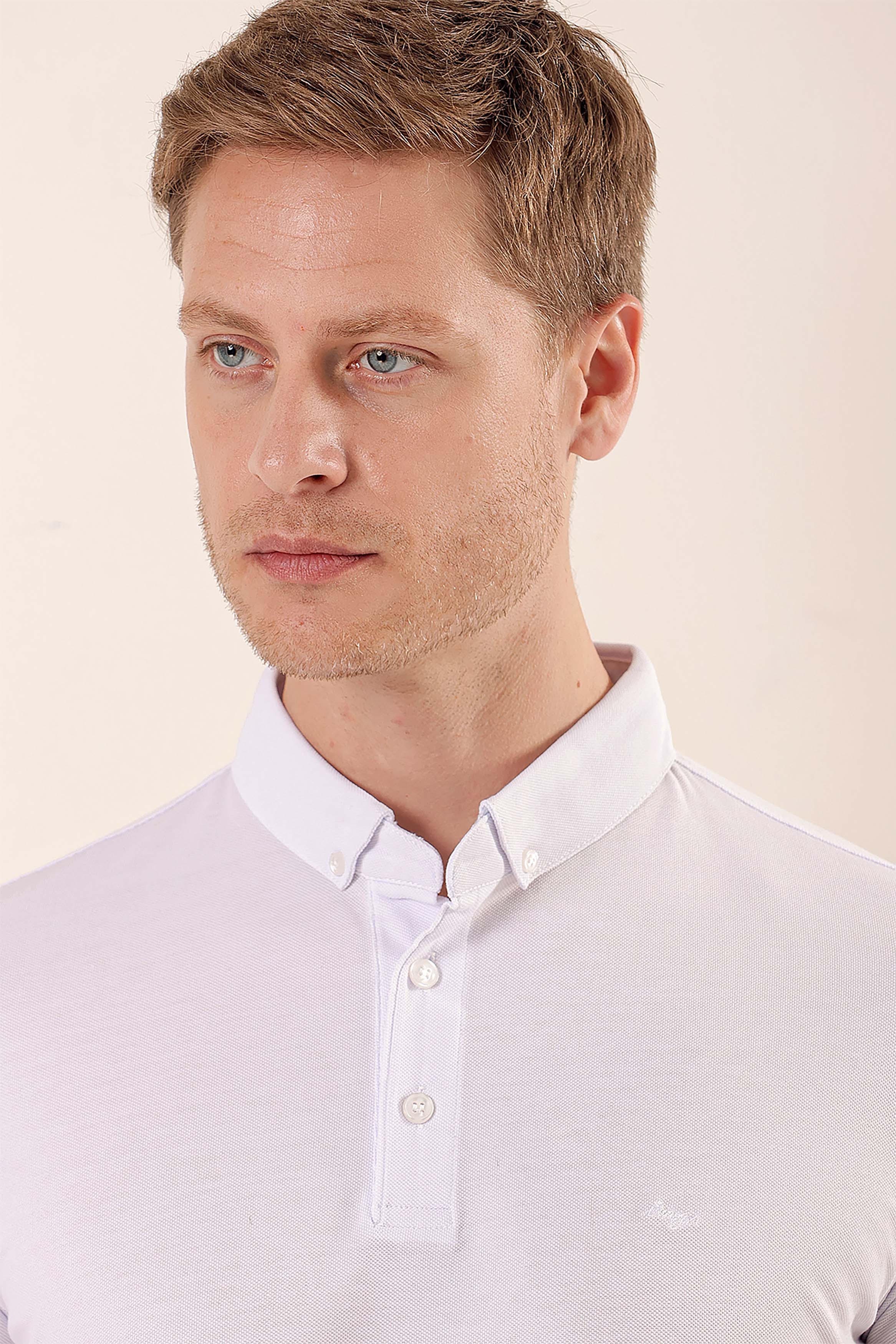 Slim-Fit Polo Shirt - White