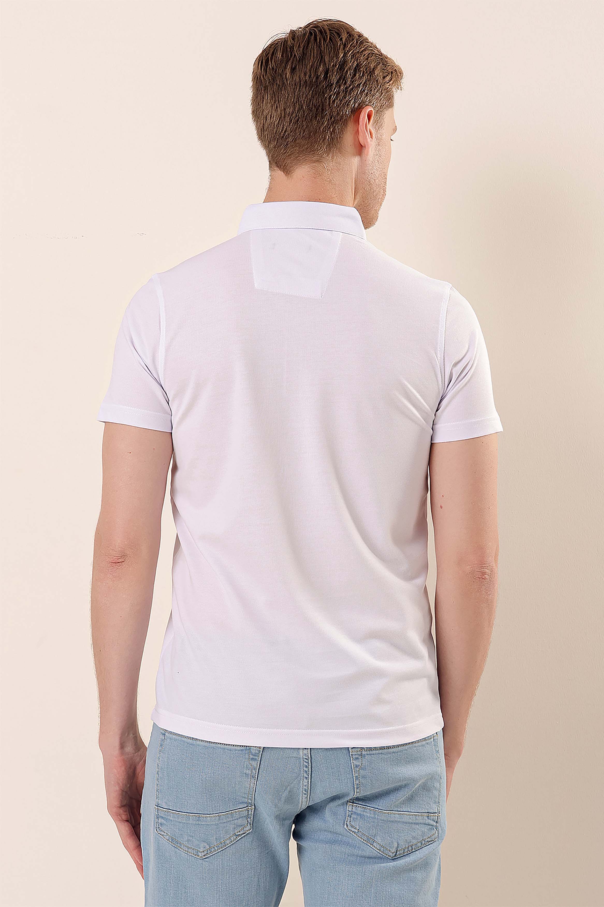 Slim-Fit Polo Shirt - White