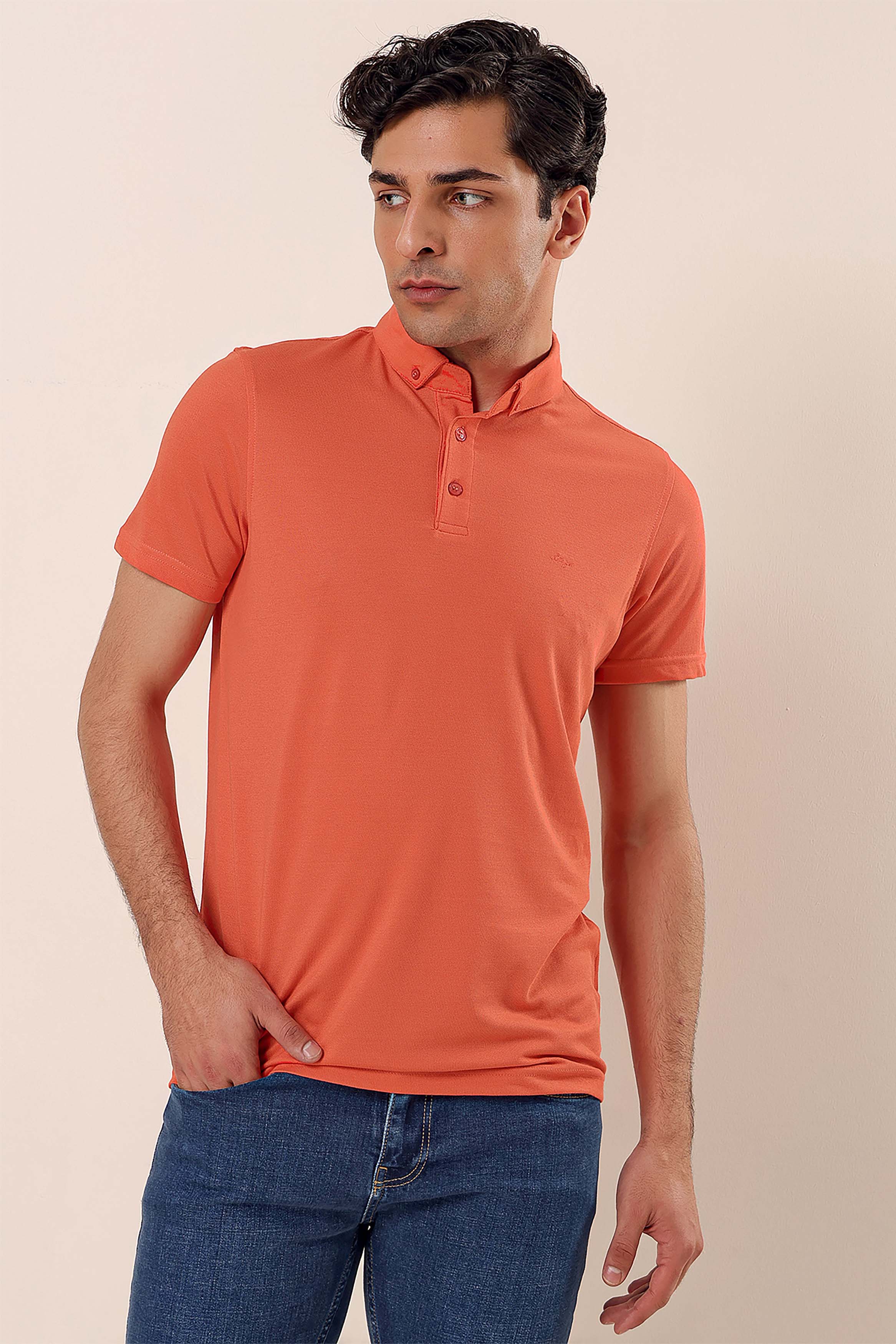 Slim-Fit Polo Shirt - Orange