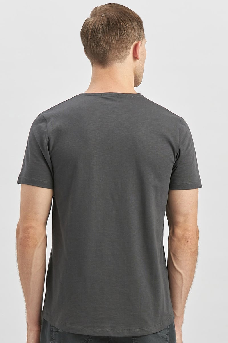 Slim-Fit Printed T-shirt - Grey