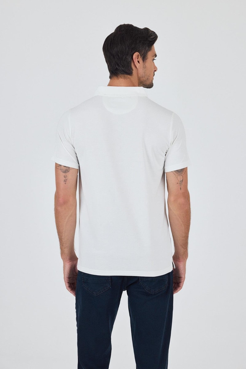 Slim-Fit Polo Shirt - Beige