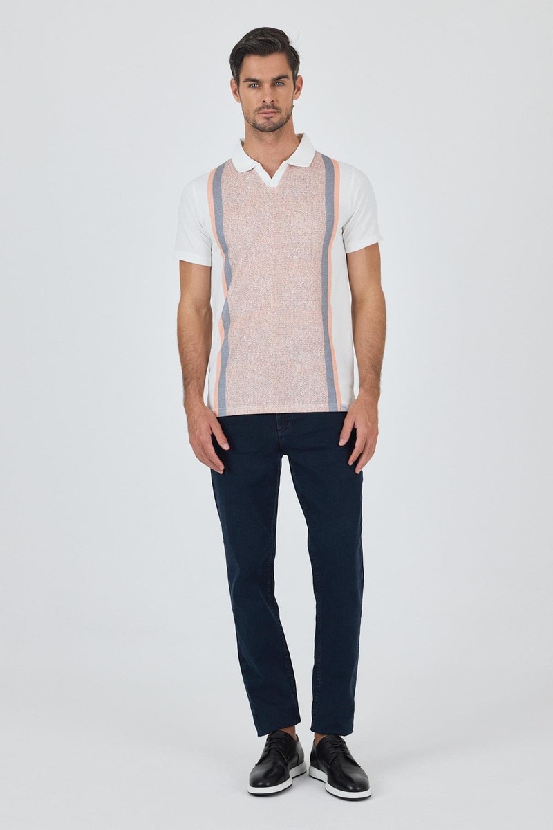 Slim-Fit Polo Shirt - Beige