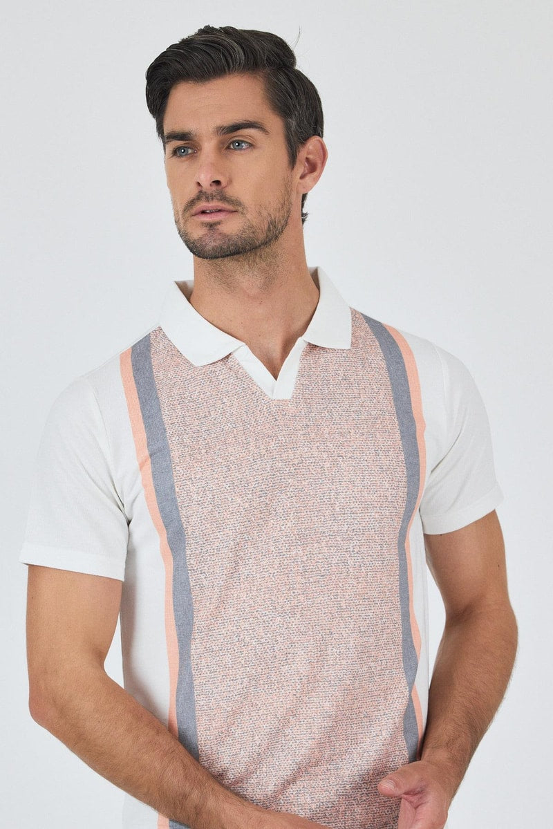 Slim-Fit Polo Shirt - Beige