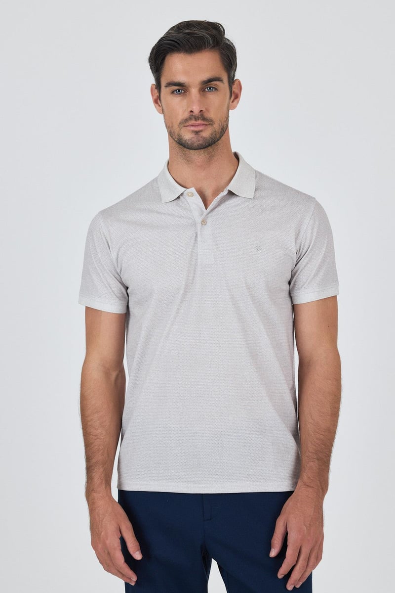 Slim-Fit Polo Shirt - Beige