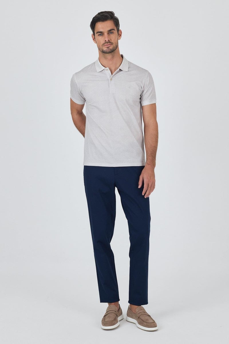 Slim-Fit Polo Shirt - Beige