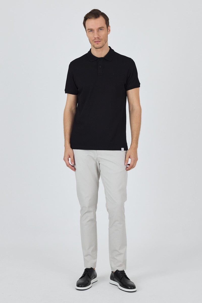 Slim-Fit Polo Shirt - Black