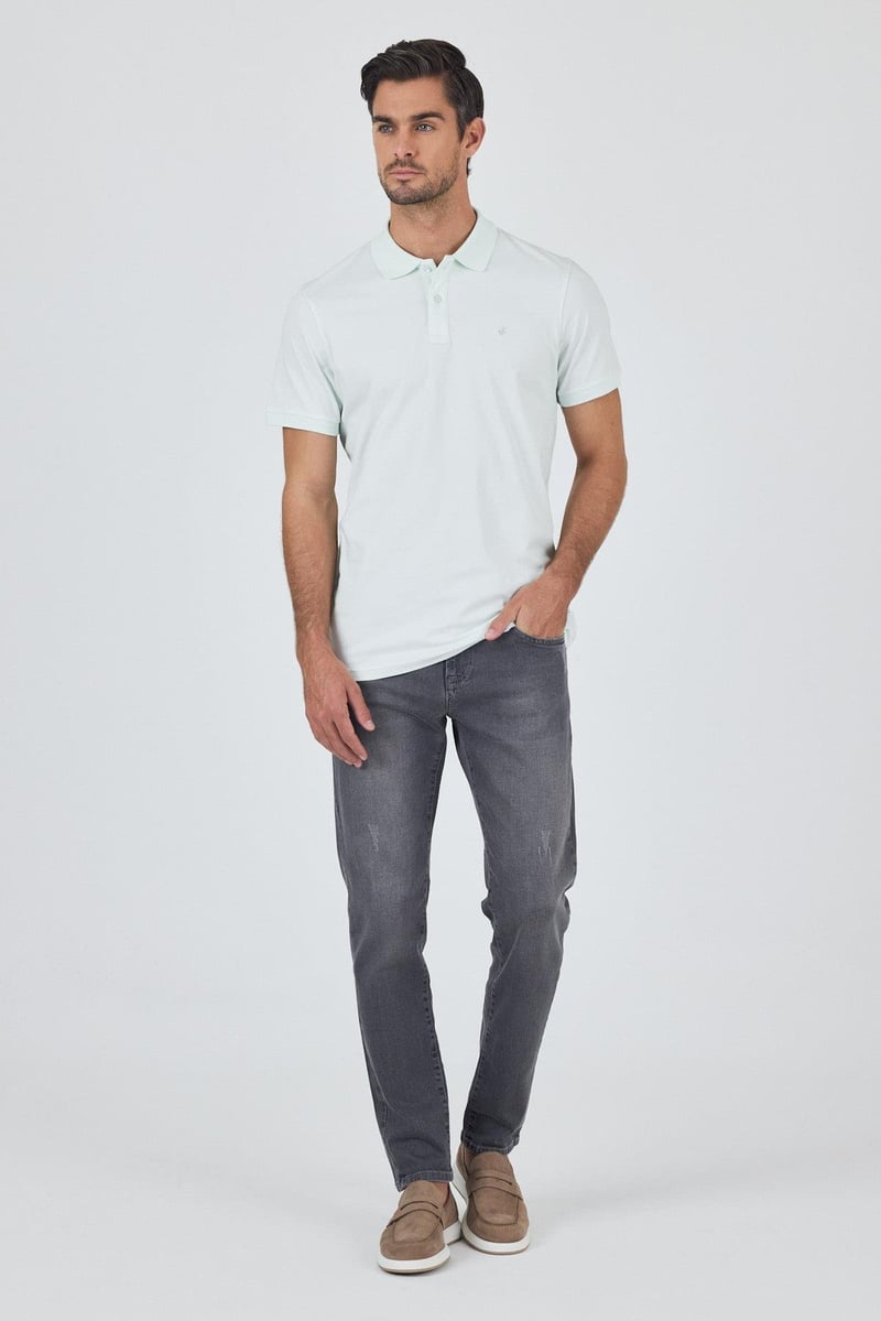 Slim-Fit Polo Shirt - Ice blue