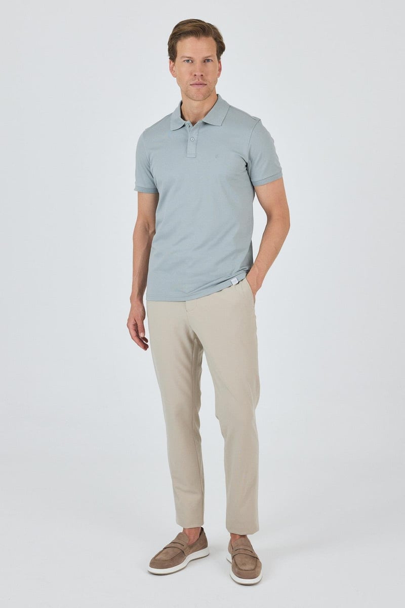 Slim-Fit Polo Shirt - Baby blue