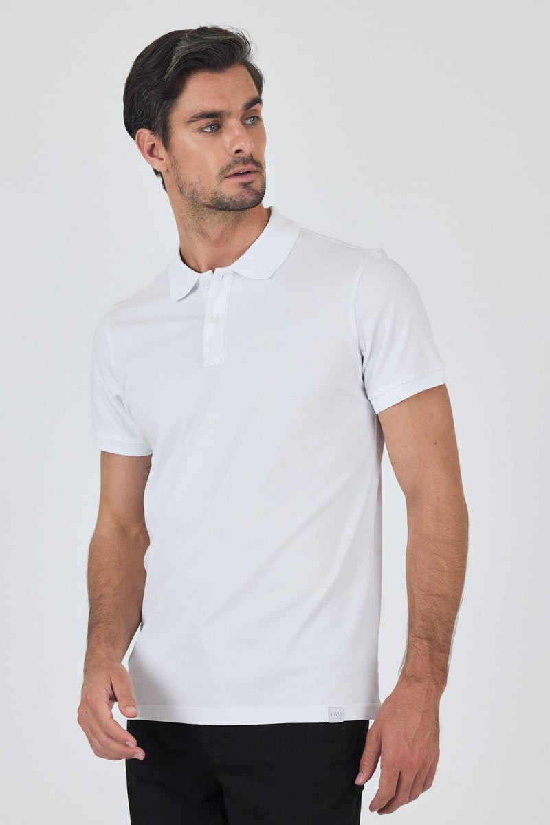 Slim-Fit Polo Shirt - White