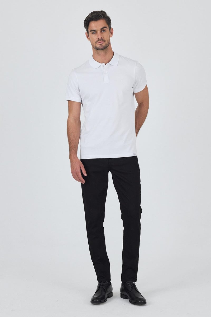 Slim-Fit Polo Shirt - White