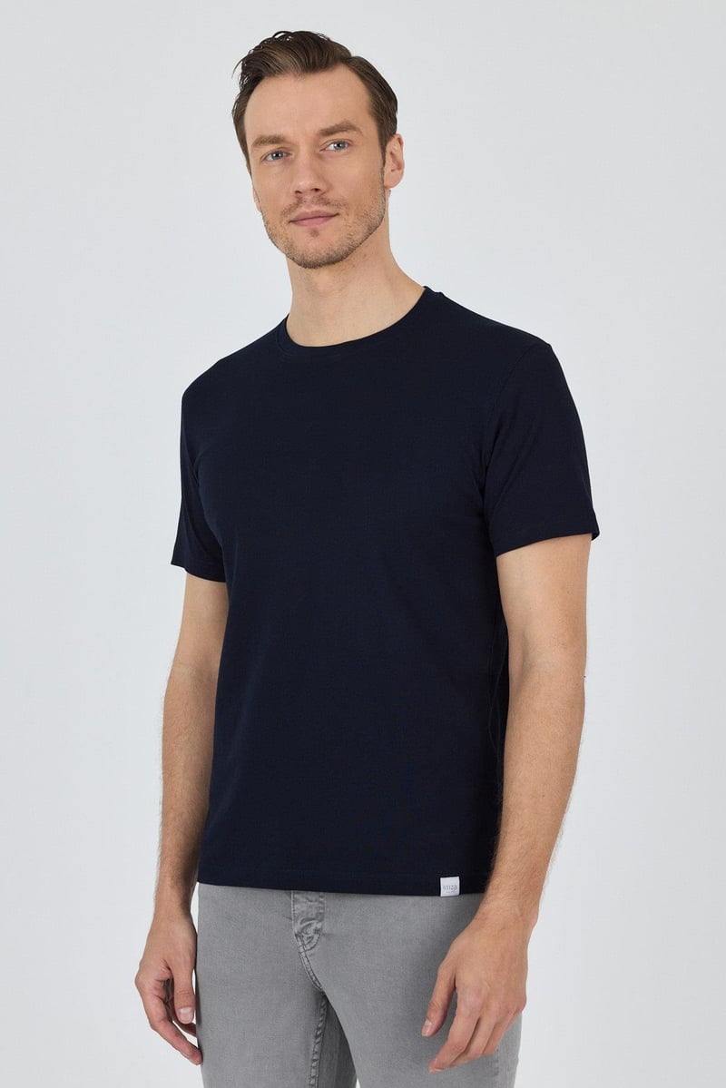 Slim-Fit Basic T-shirt - Navy