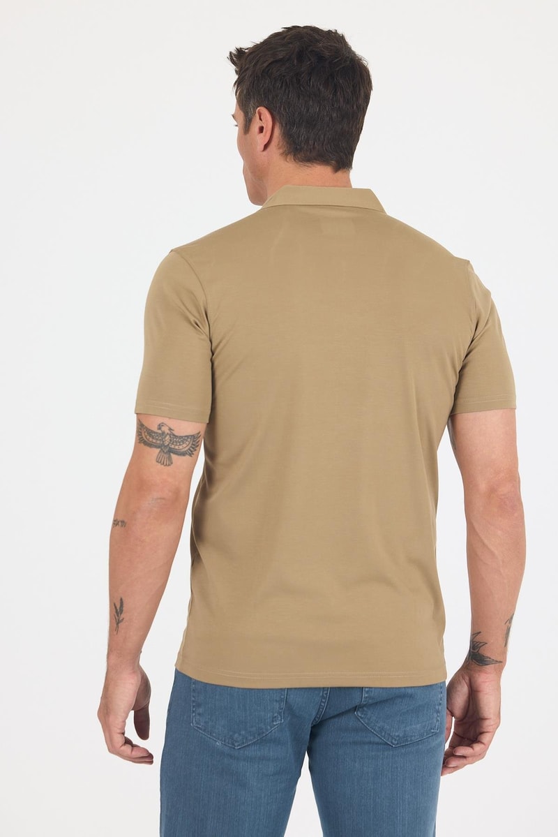Slim-Fit Polo Shirt - Camel