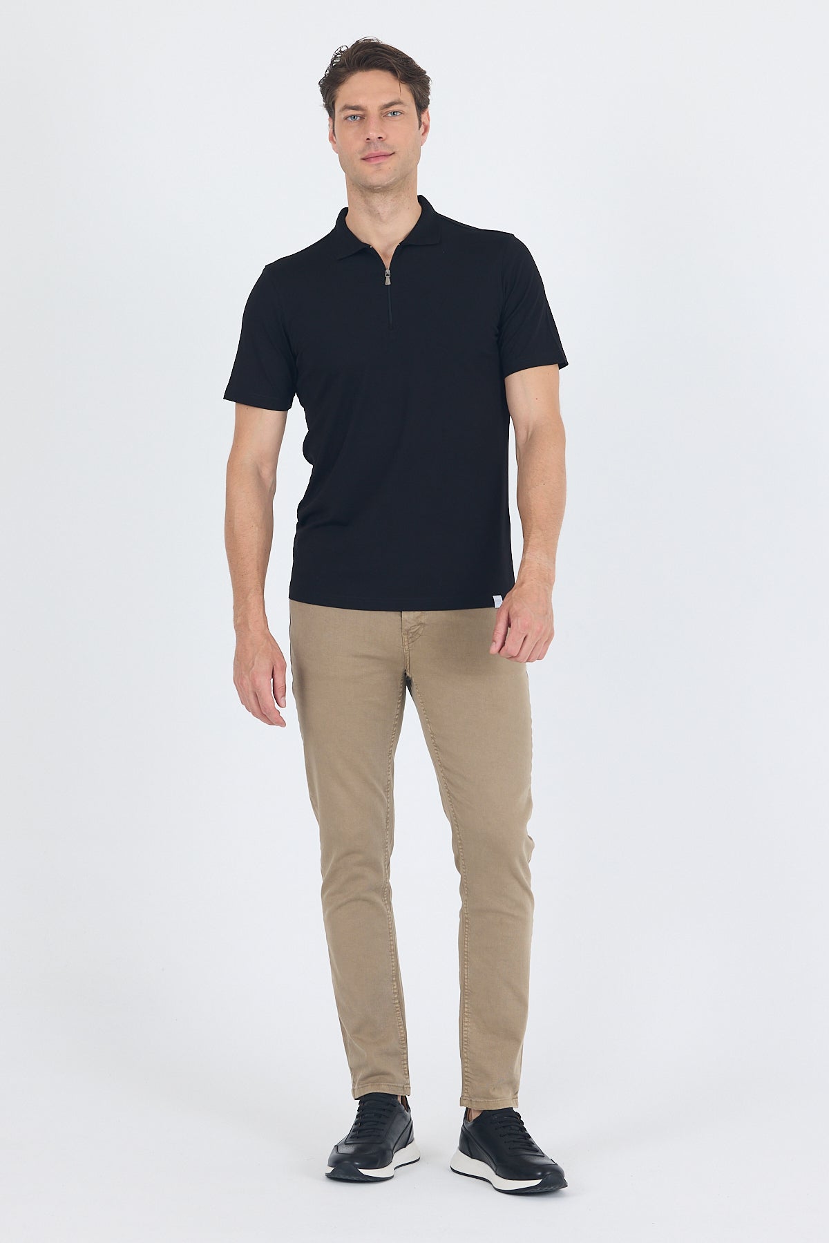 Slim-Fit Polo Shirt - Black