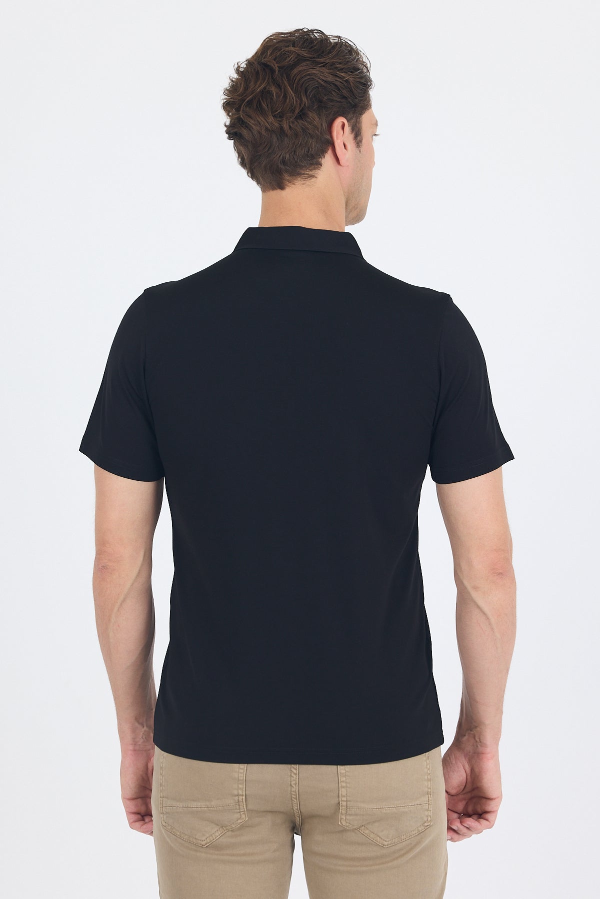 Slim-Fit Polo Shirt - Black