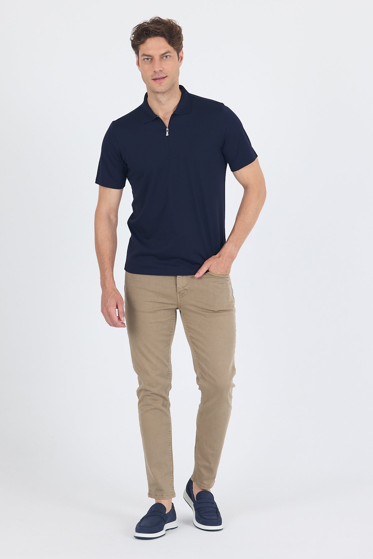 Slim-Fit Polo Shirt - Navy