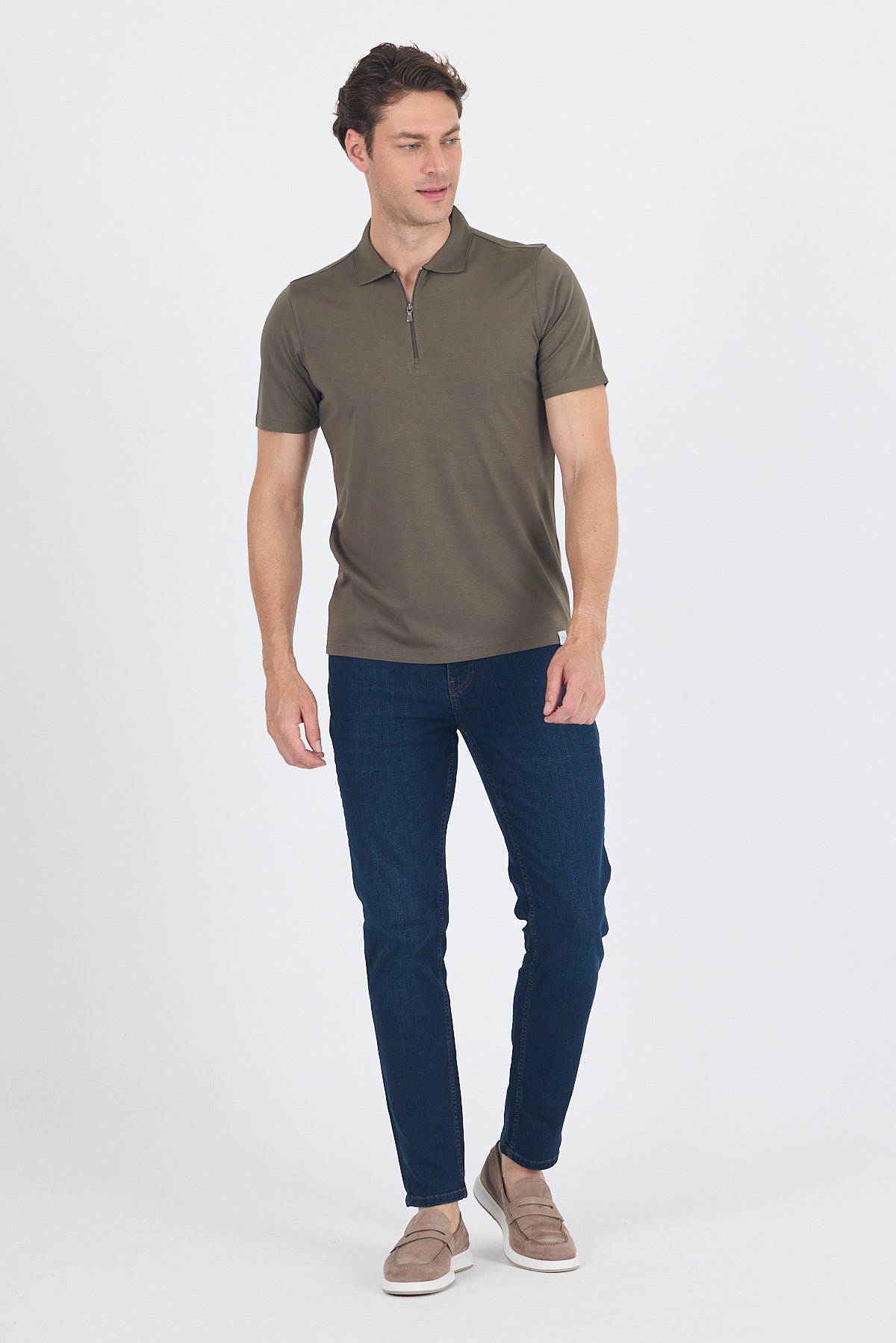 Slim-Fit Polo Shirt - Khaki