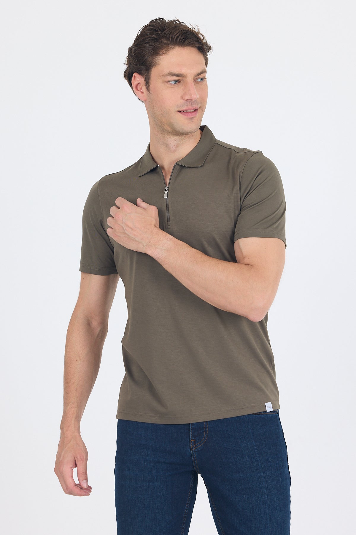 Slim-Fit Polo Shirt - Khaki