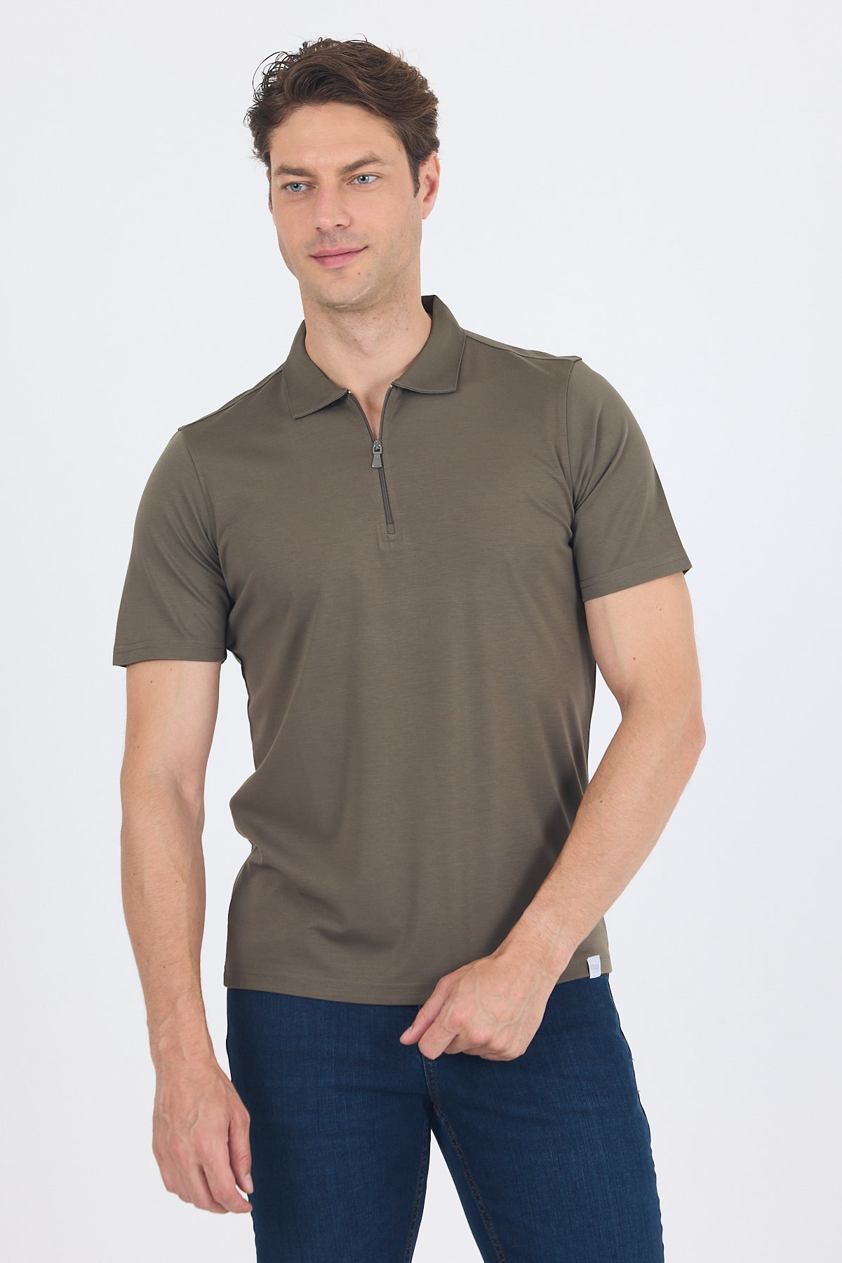 Slim-Fit Polo Shirt - Khaki