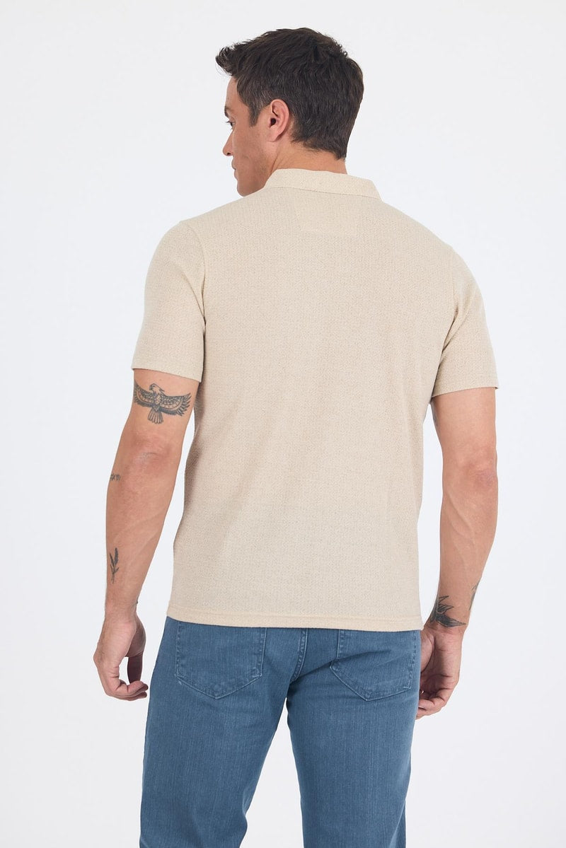 Slim-Fit Polo Shirt - Beige