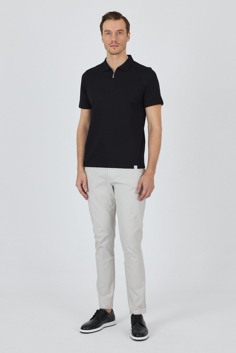 Slim-Fit Polo Shirt - Black