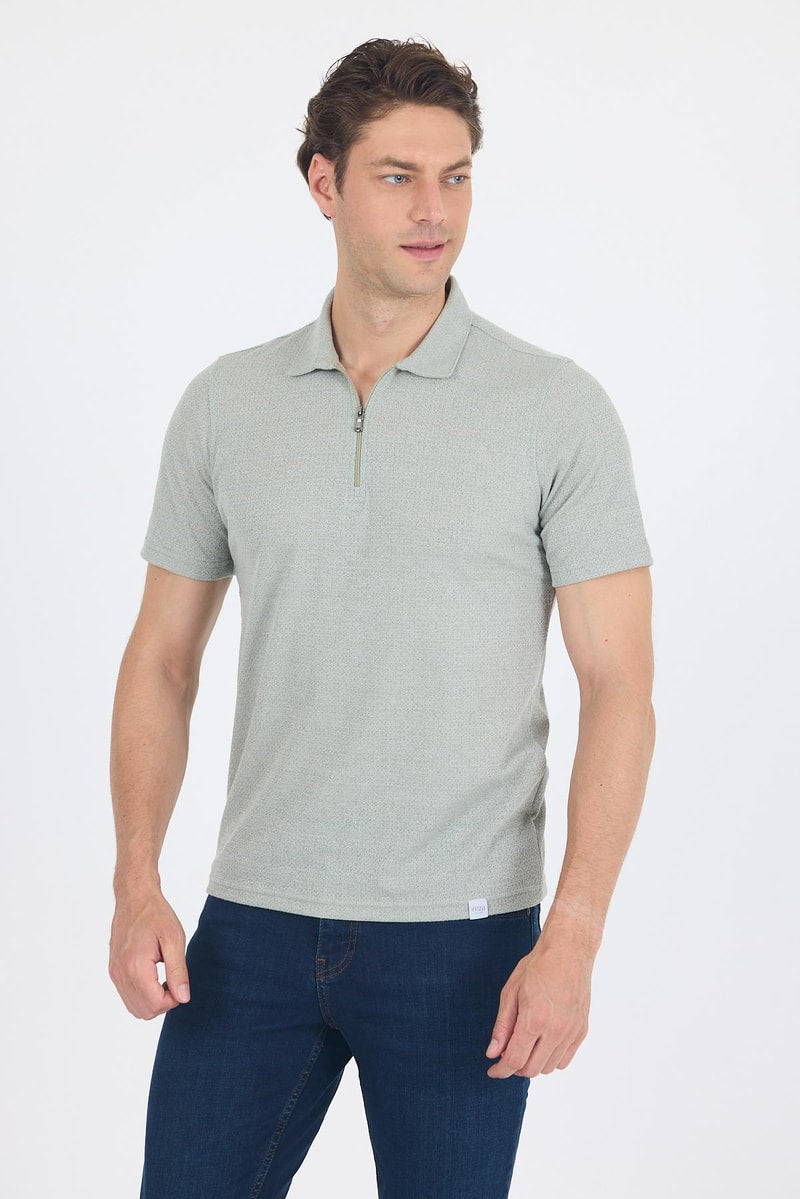 Slim-Fit Polo Shirt - Grey