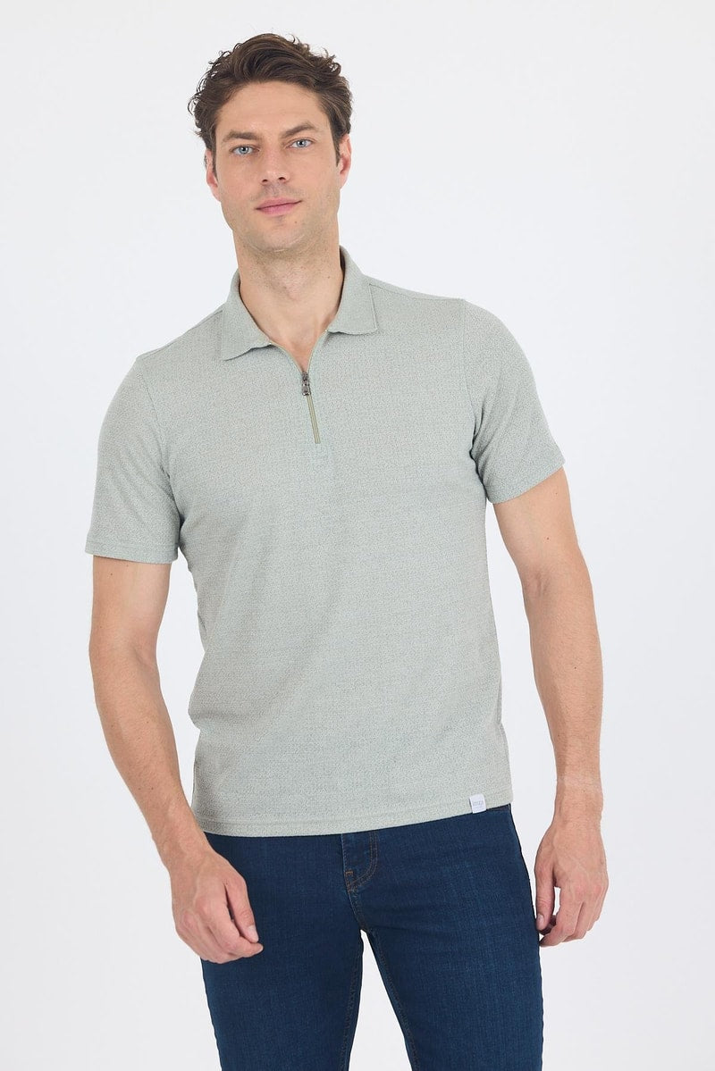 Slim-Fit Polo Shirt - Grey