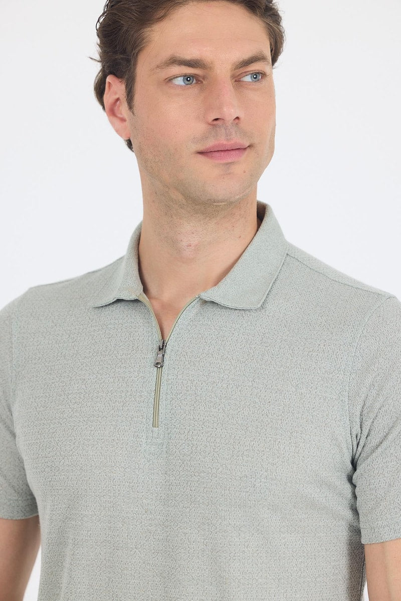 Slim-Fit Polo Shirt - Grey