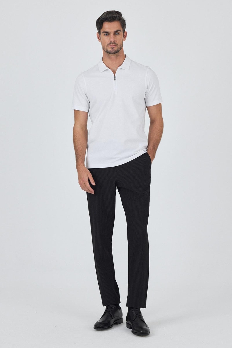 Slim-Fit Polo Shirt - White