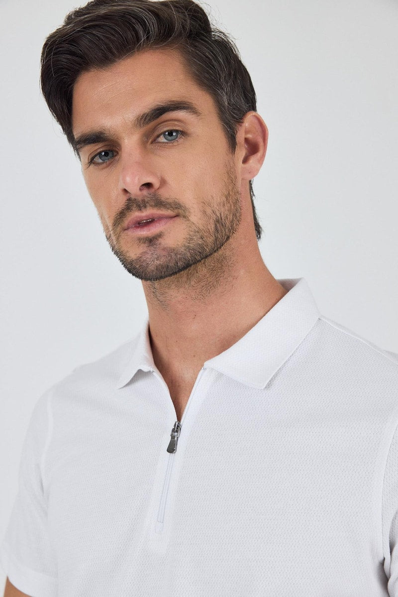 Slim-Fit Polo Shirt - White
