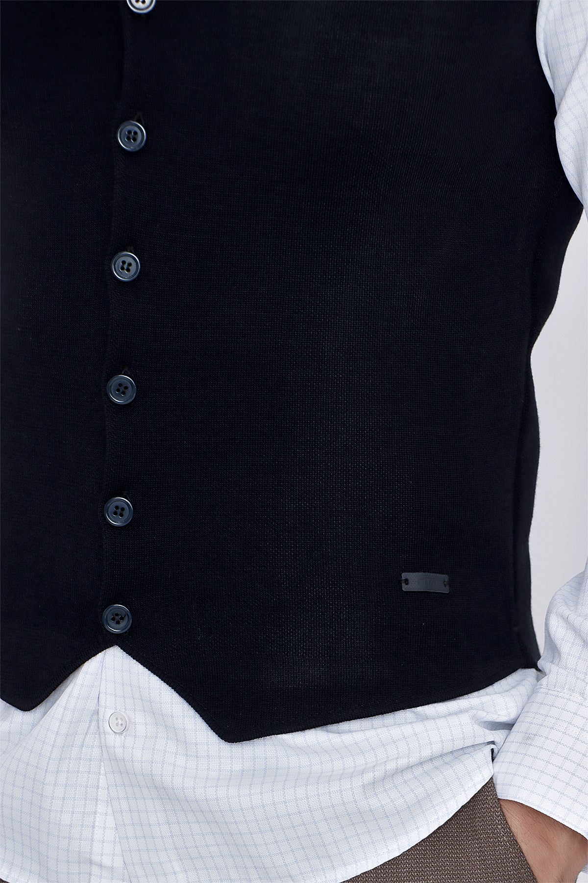 Slim-Fit Classic Vest - Navy