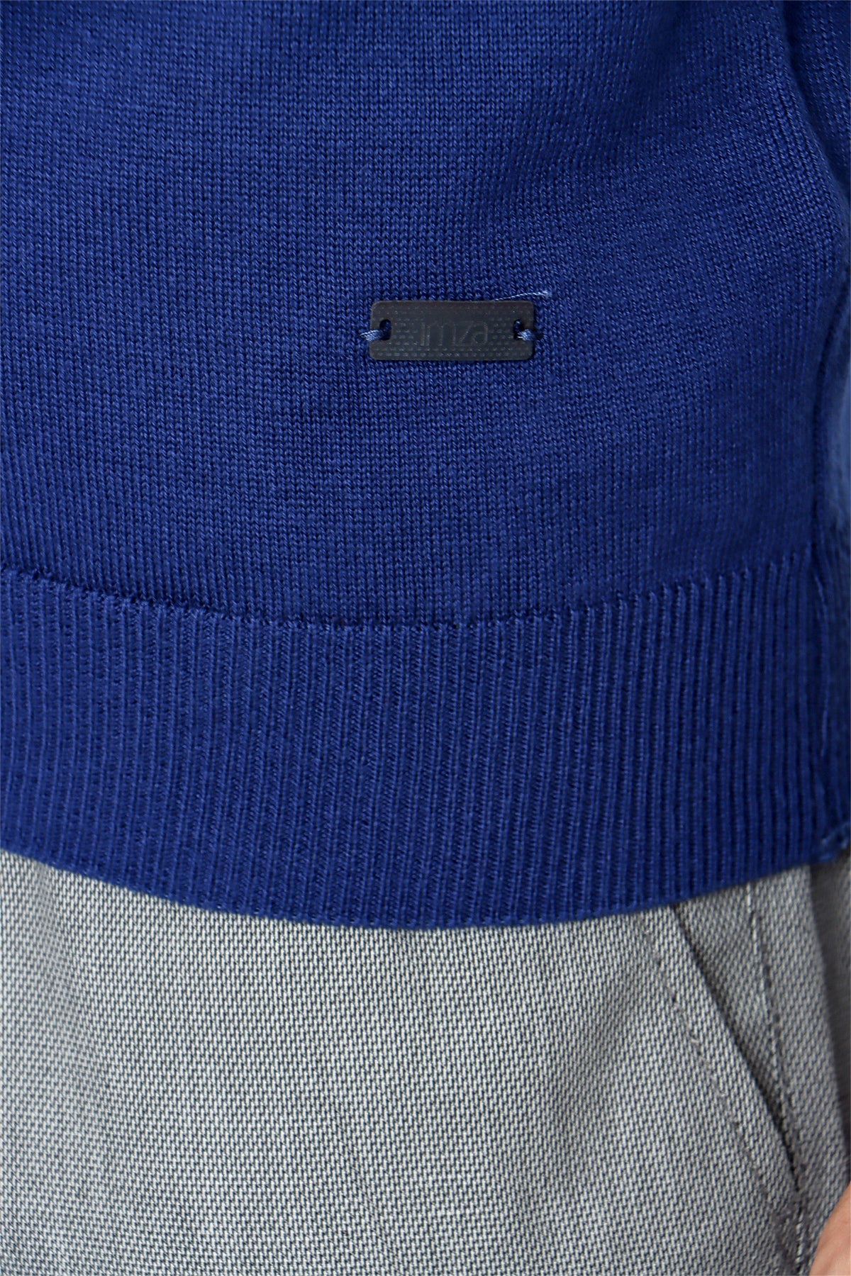 Comfort-Fit Round-Neck Knitwear - Indigo Blue