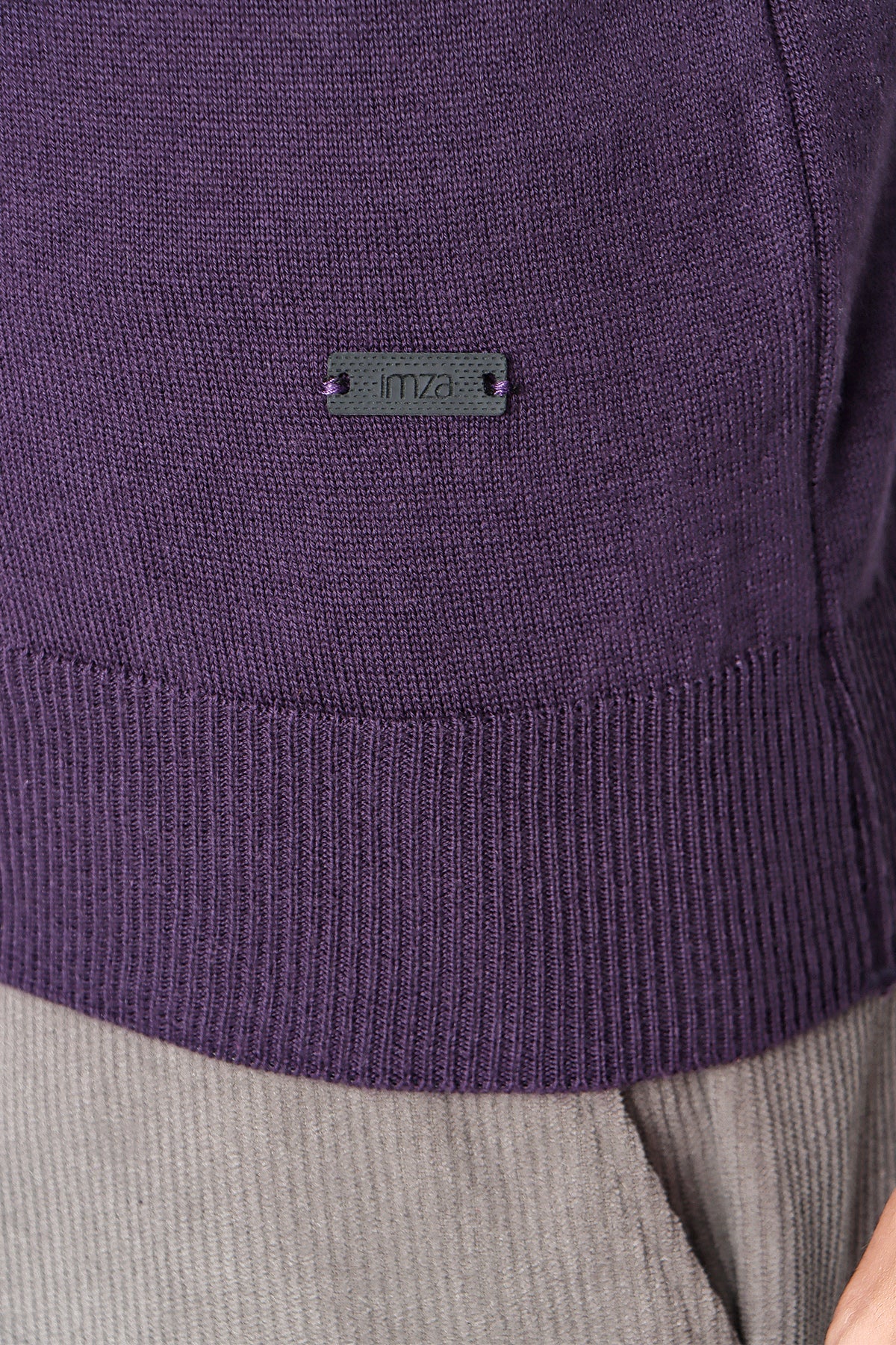 Comfort-Fit Round-Neck Knitwear - Purple