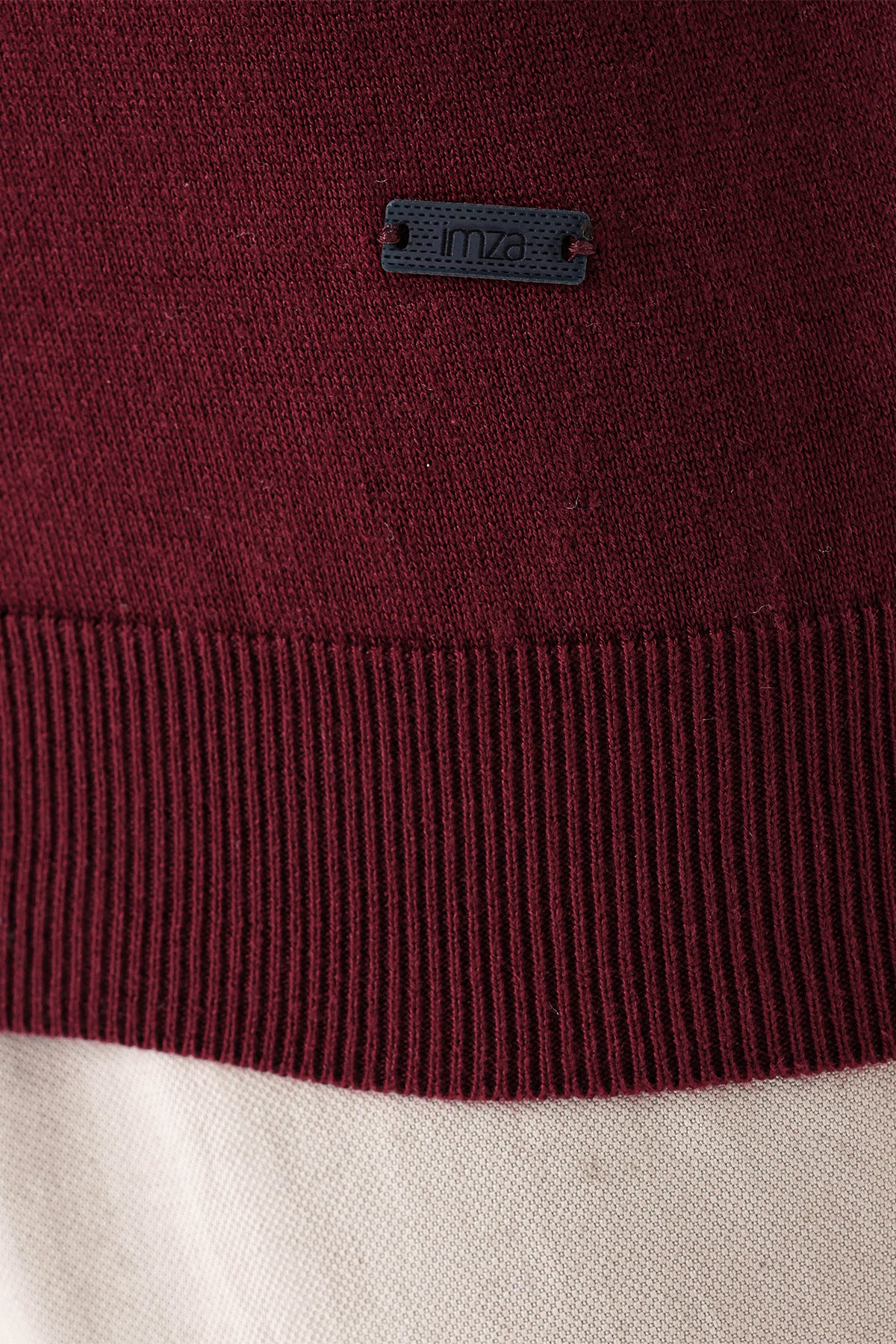 Comfort-Fit Half-Neck Knitwear - Burgundy