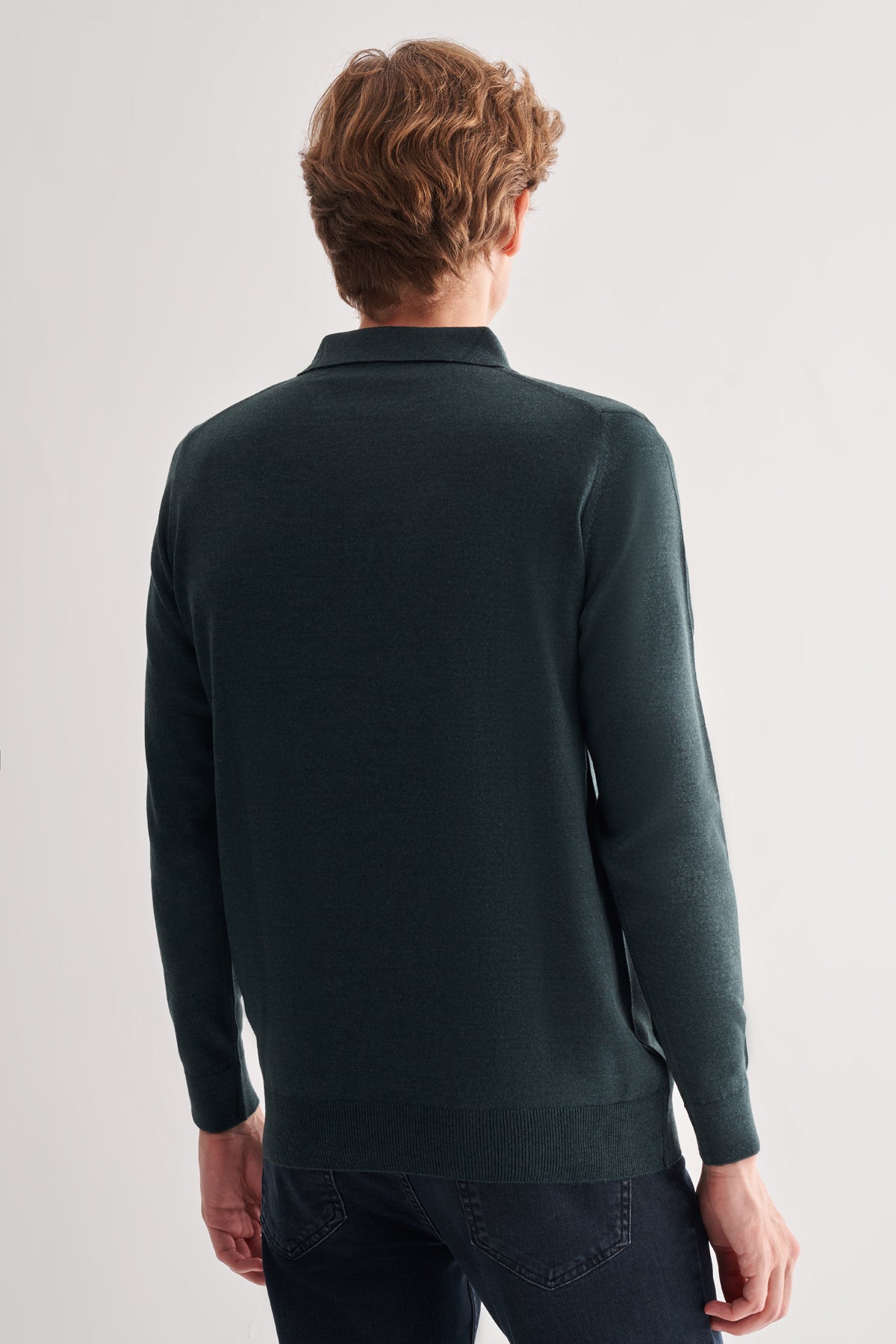 Comfort-Fit Polo-Neck Knitwear - Dark Khaki
