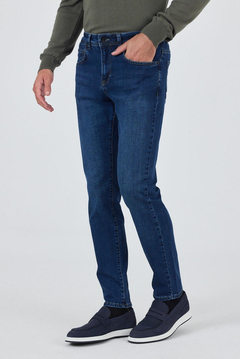 Navy Slim-Fit Jeans