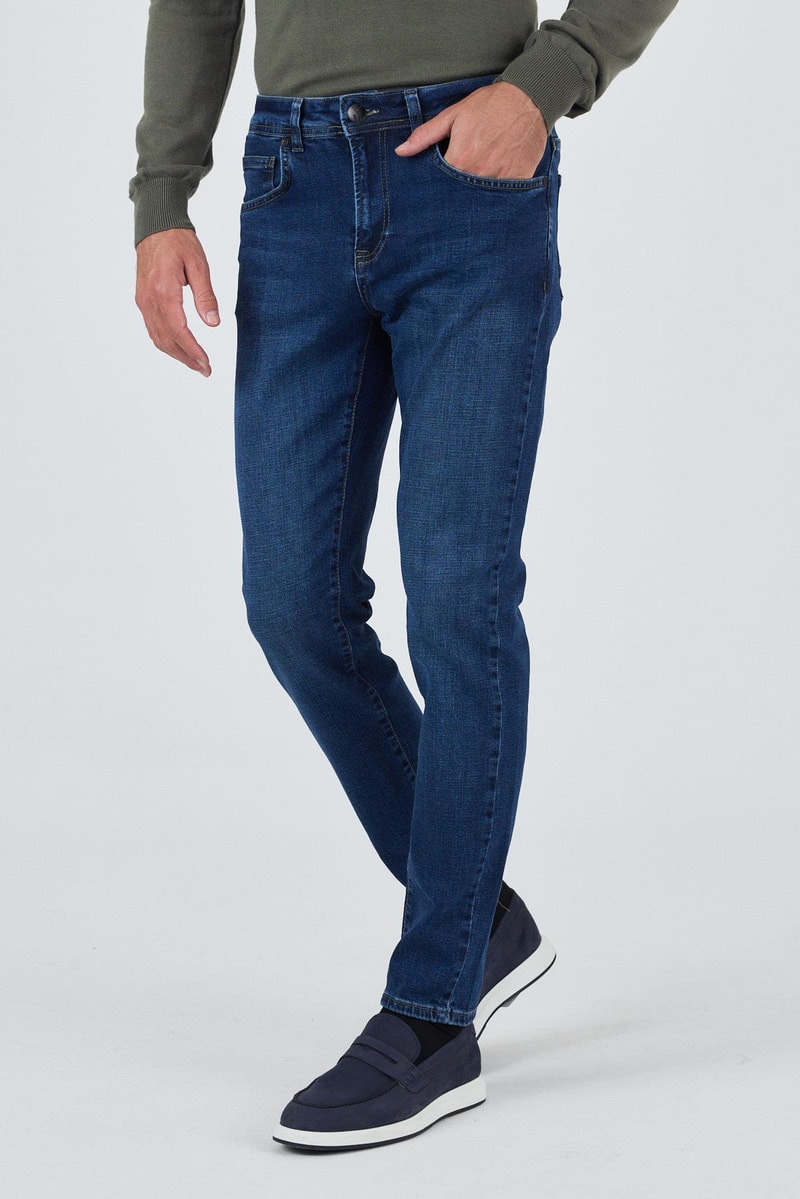 Navy Slim-Fit Jeans
