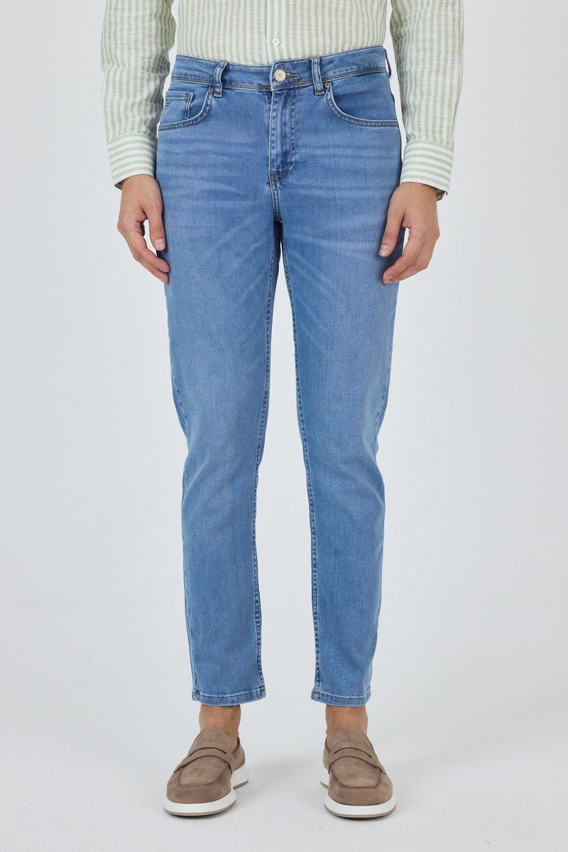 Light Blue Slim-Fit Jeans