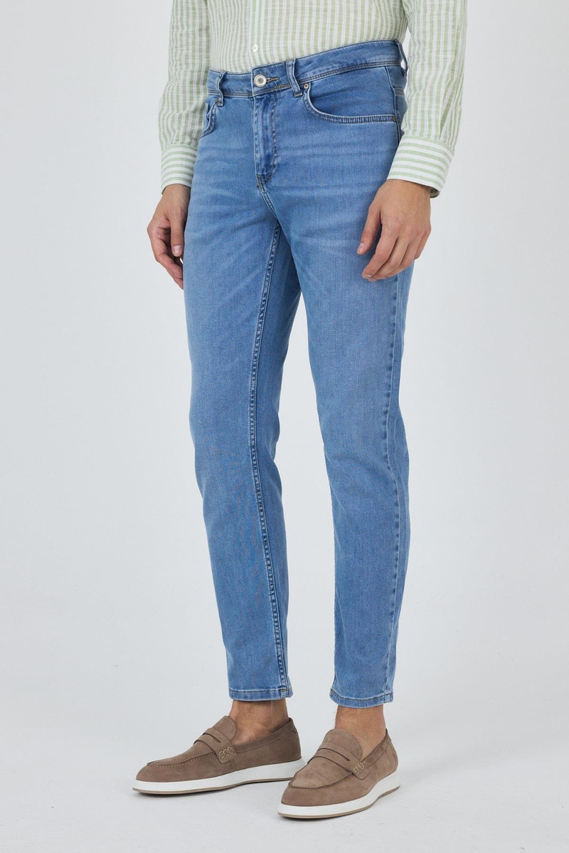 Light Blue Slim-Fit Jeans