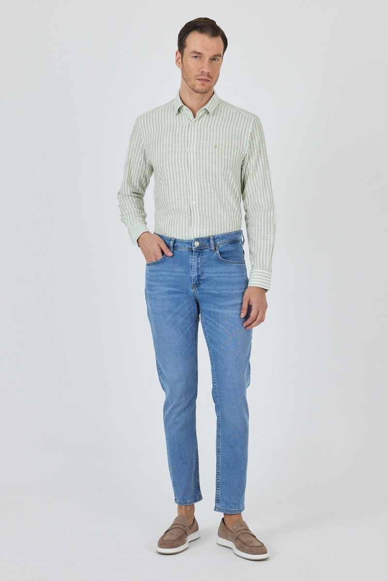 Light Blue Slim-Fit Jeans