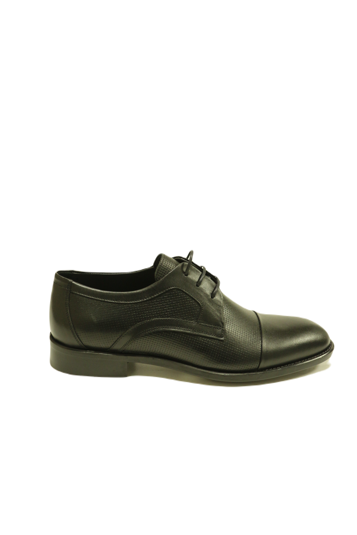 Derby Semi Textured Classic Shoes - Black