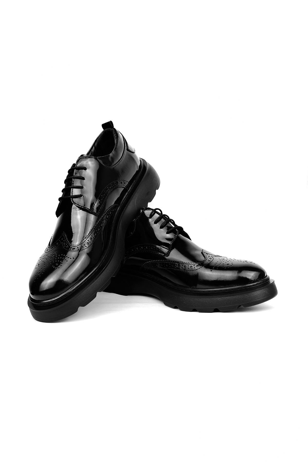 Chunky Patent Shoes - Black