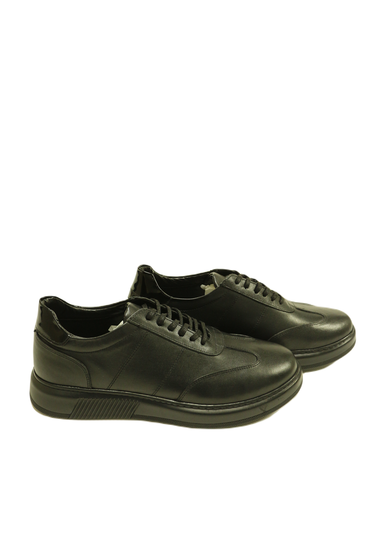 Casual Leather Shoes - Balck