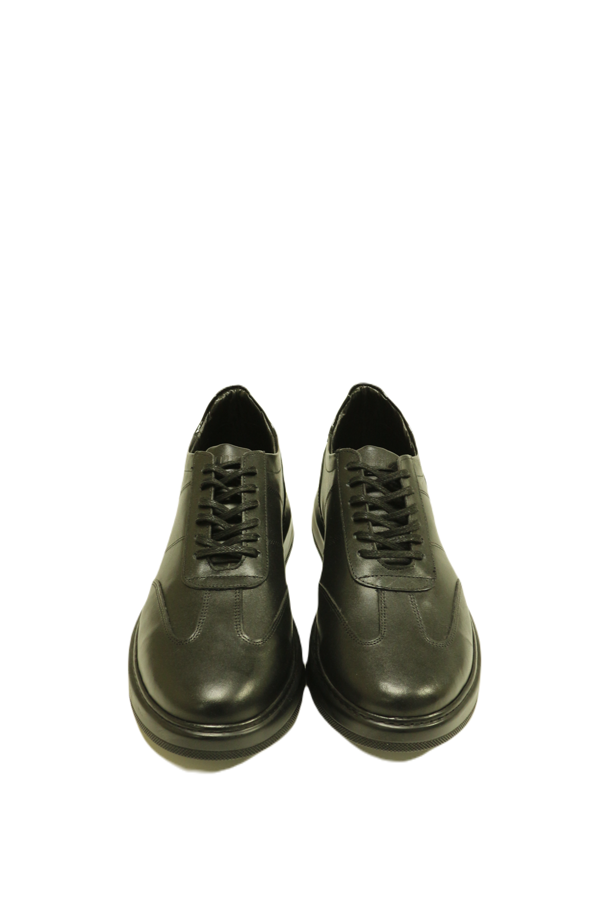 Casual Leather Shoes - Balck