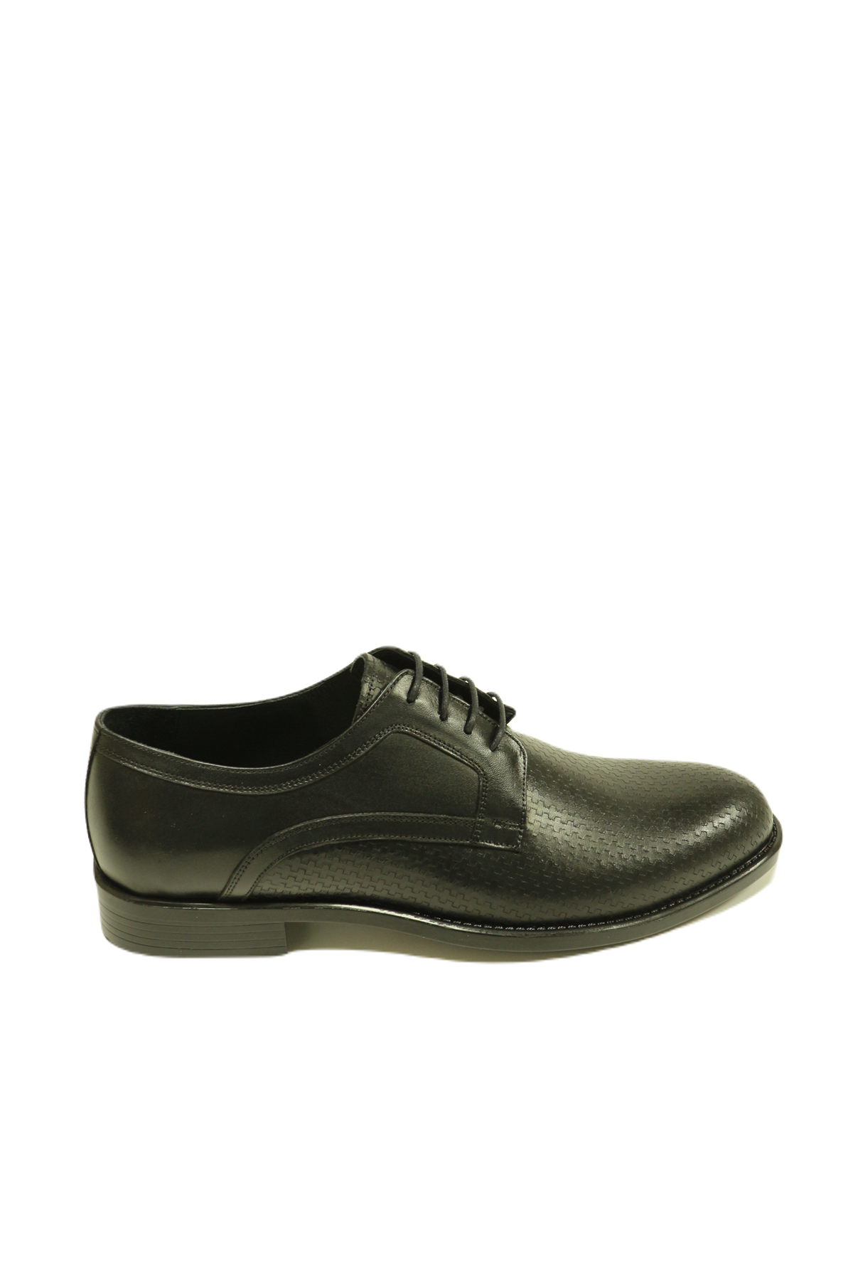 Derby Semi Textured Classic Shoes - Black