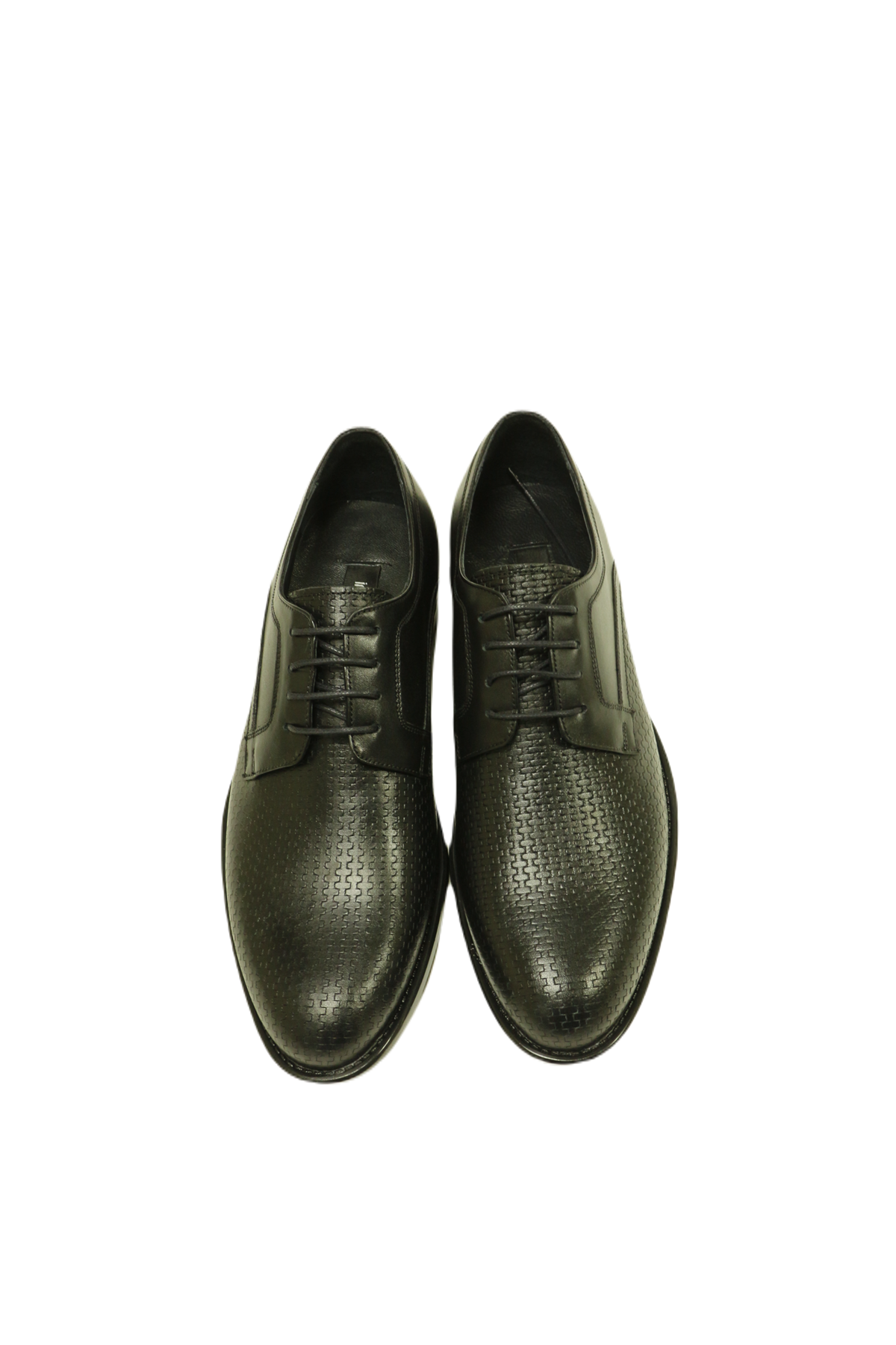 Derby Semi Textured Classic Shoes - Black