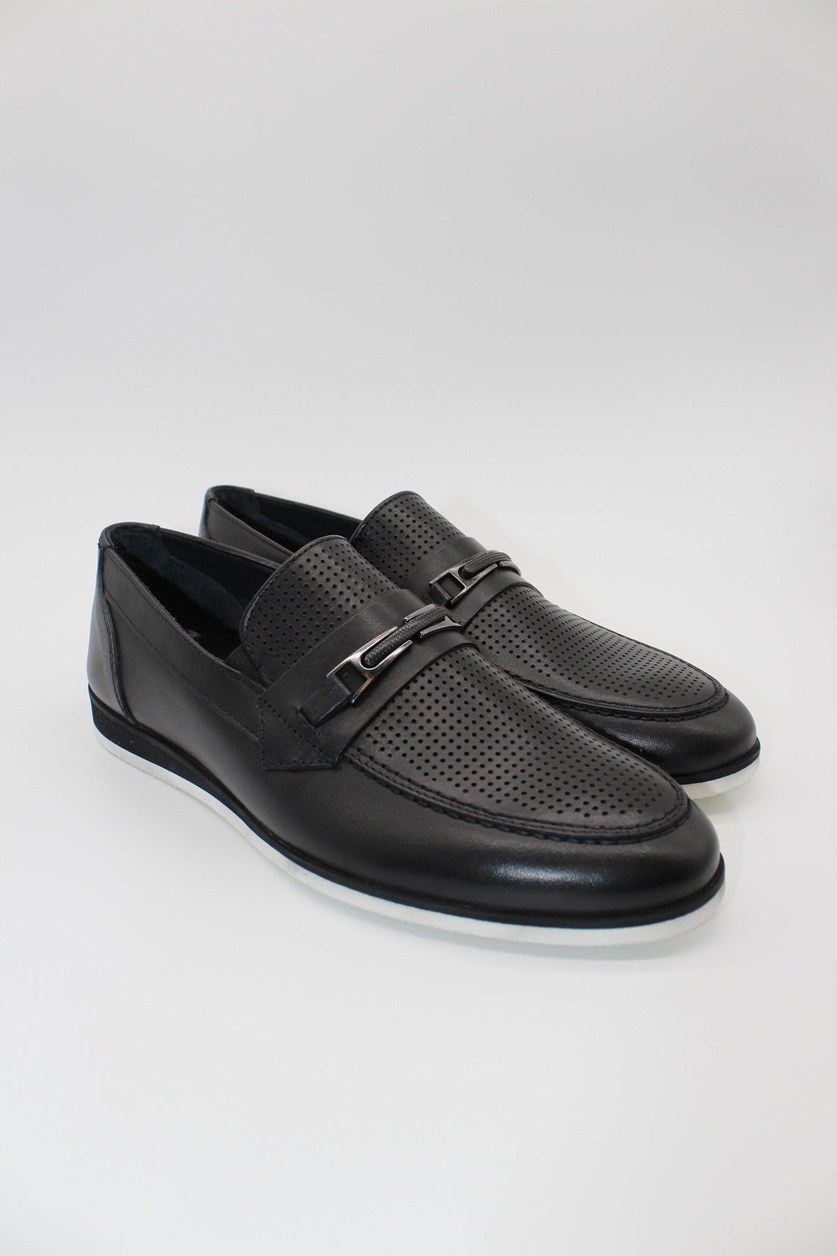 Loafer Textured Shoes - Black